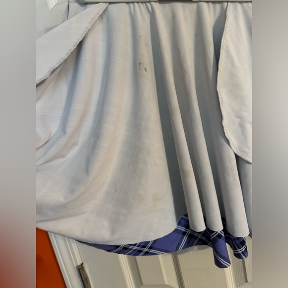 TARTAN LAVENDER POCKET SKATER SKIRT - Picture 3 of 5